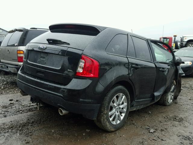 2FMDK3JC3CBA62545 - 2012 FORD EDGE SEL BLACK photo 4