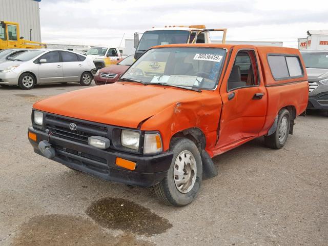 4TARN81A9PZ055482 - 1993 TOYOTA PICKUP 1/2 ORANGE photo 2