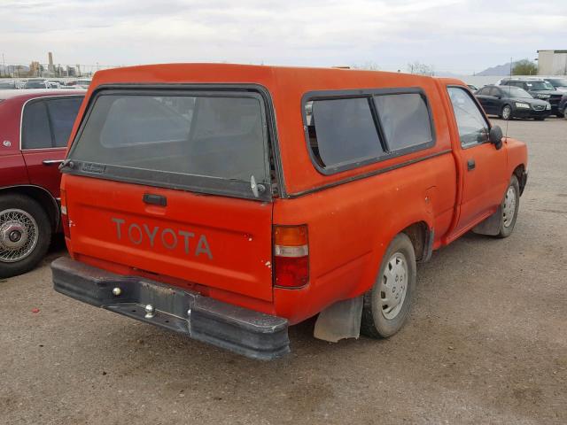 4TARN81A9PZ055482 - 1993 TOYOTA PICKUP 1/2 ORANGE photo 4