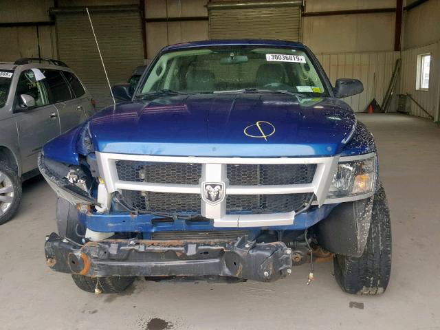 1D7RW3GP5BS672627 - 2011 DODGE DAKOTA SLT BLUE photo 9