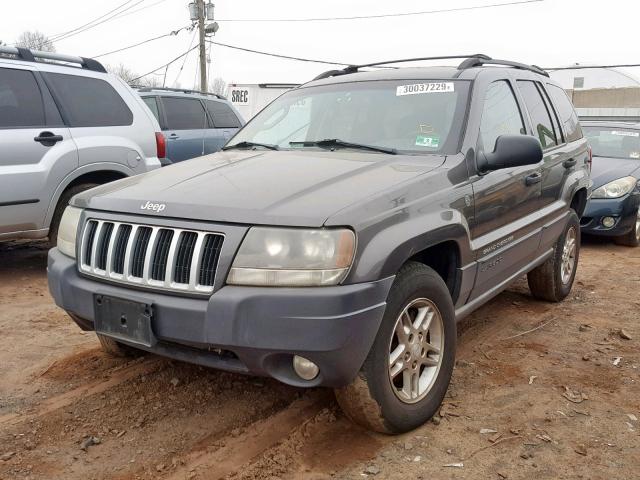 1J4GW48S04C338345 - 2004 JEEP GRAND CHER GRAY photo 2