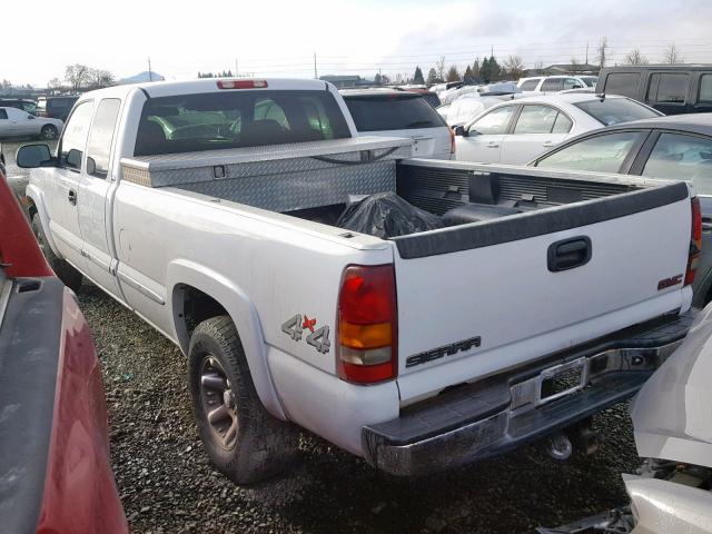 1GTEK19T02E201664 - 2002 GMC NEW SIERRA WHITE photo 3