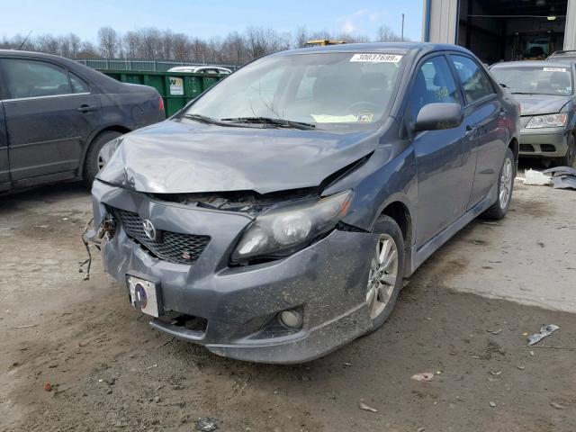 2T1BU4EE3AC494306 - 2010 TOYOTA COROLLA BA GRAY photo 2