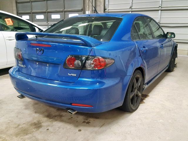 1YVHP84D765M00072 - 2006 MAZDA 6 S BLUE photo 4