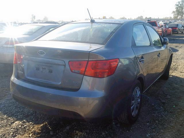 KNAFU4A21C5630863 - 2012 KIA FORTE EX GRAY photo 4