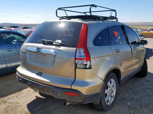 JHLRE38797C038284 - 2007 HONDA CR-V EXL GOLD photo 4