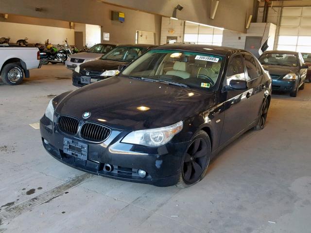 WBANE53597CY06551 - 2007 BMW 525 I BLACK photo 2