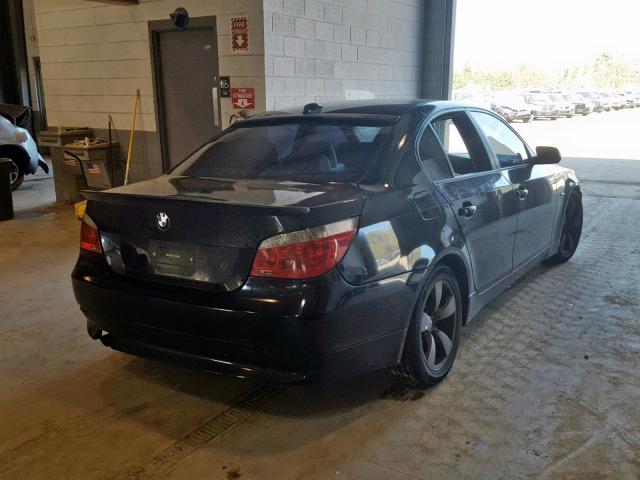 WBANE53597CY06551 - 2007 BMW 525 I BLACK photo 4