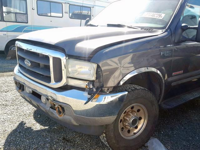 1FTSW31PX3ED55799 - 2003 FORD F350 SRW S GRAY photo 9