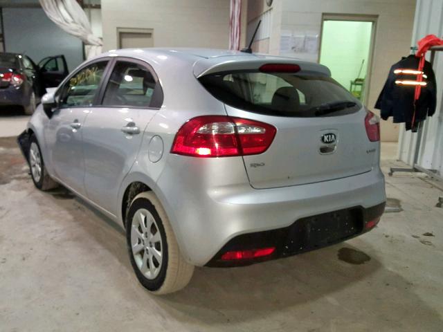 KNADN5A34D6179989 - 2013 KIA RIO EX SILVER photo 3