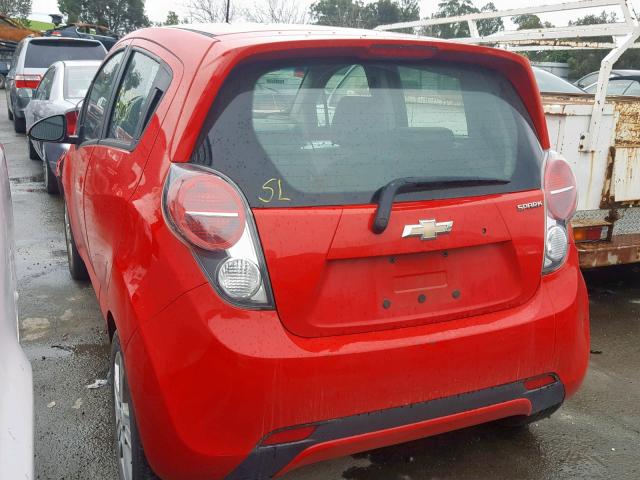 KL8CD6S96EC553394 - 2014 CHEVROLET SPARK 1LT RED photo 3