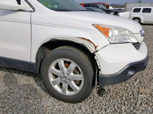 JHLRE48727C036866 - 2007 HONDA CR-V EXL WHITE photo 9