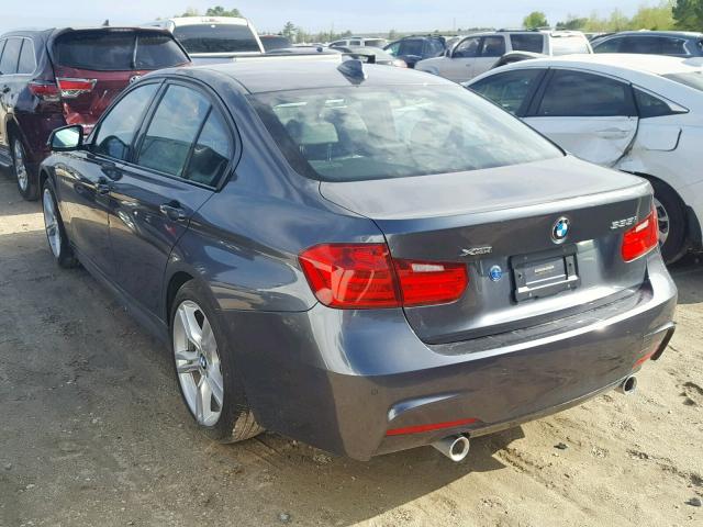 WBA3B9G57FNR95012 - 2015 BMW 335 XI GRAY photo 3