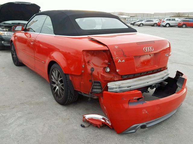 WAUDF48H29K000288 - 2009 AUDI A4 2.0T CA RED photo 3