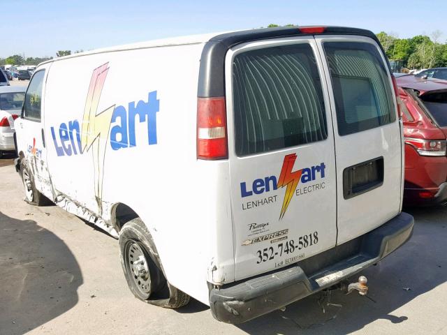 1GCSGAFXXD1141107 - 2013 CHEVROLET EXPRESS G1 WHITE photo 3