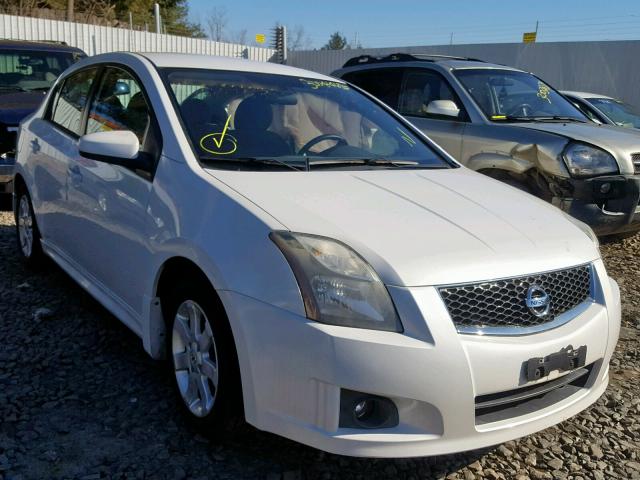 3N1AB6APXCL743191 - 2012 NISSAN SENTRA 2.0 WHITE photo 1