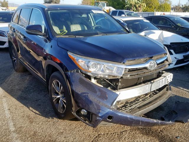 5TDJKRFH0GS233707 - 2016 TOYOTA HIGHLANDER ლურჯი ფოტო 1