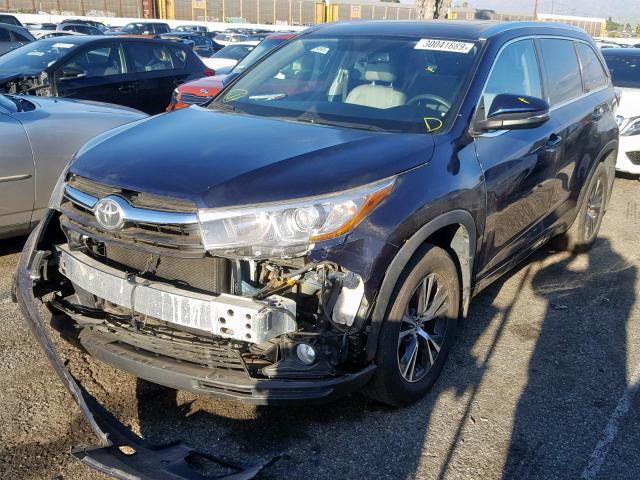 5TDJKRFH0GS233707 - 2016 TOYOTA HIGHLANDER ლურჯი ფოტო 2