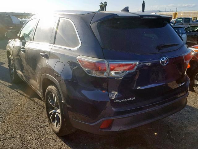 5TDJKRFH0GS233707 - 2016 TOYOTA HIGHLANDER ლურჯი ფოტო 3