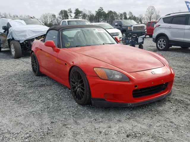 JHMAP1148YT001526 - 2000 HONDA S2000 RED photo 1