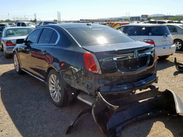 1LNHM93R69G631048 - 2009 LINCOLN MKS BLACK photo 3