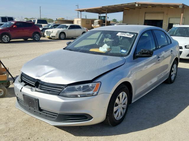 3VW2K7AJ4CM315143 - 2012 VOLKSWAGEN JETTA BASE SILVER photo 2