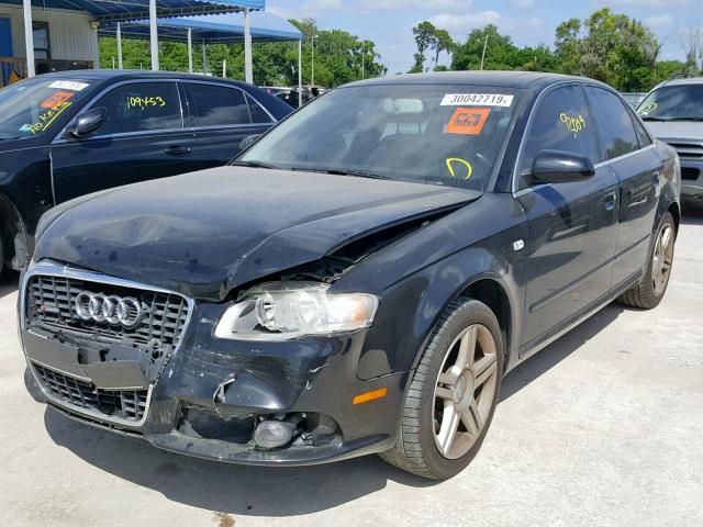 WAUAF78E98A043430 - 2008 AUDI A4 2.0T BLACK photo 2