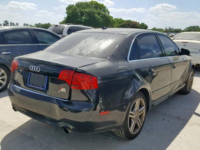 WAUAF78E98A043430 - 2008 AUDI A4 2.0T BLACK photo 4