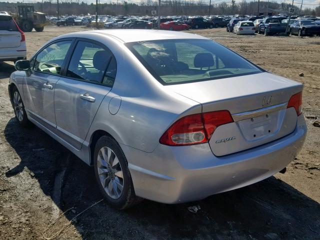 2HGFA16969H502170 - 2009 HONDA CIVIC EXL GRAY photo 3