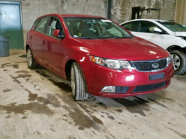 KNAFW5A36B5335250 - 2011 KIA FORTE SX MAROON photo 1