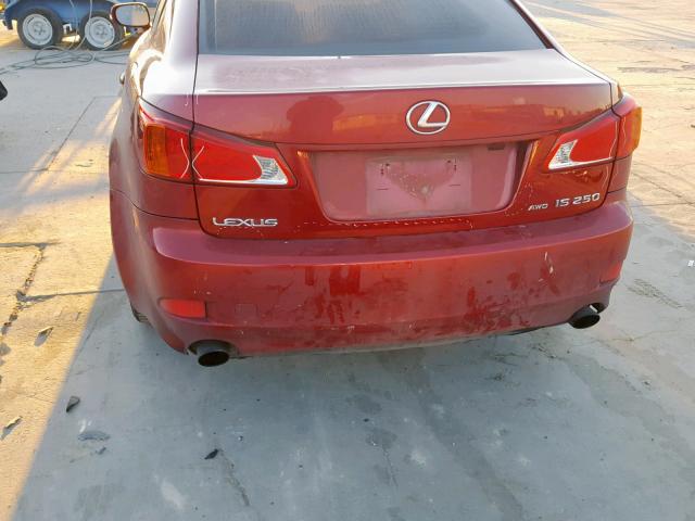 JTHCK262295029882 - 2009 LEXUS IS 250 RED photo 9