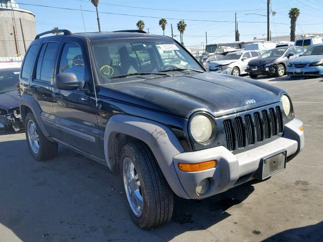 1J4GL48K24W217128 - 2004 JEEP LIBERTY SP BLACK photo 1
