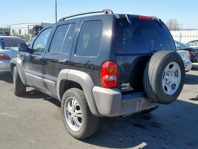 1J4GL48K24W217128 - 2004 JEEP LIBERTY SP BLACK photo 3