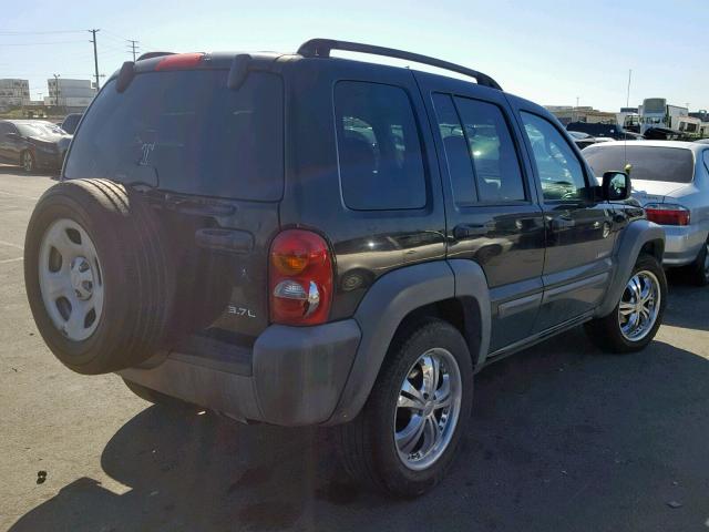 1J4GL48K24W217128 - 2004 JEEP LIBERTY SP BLACK photo 4