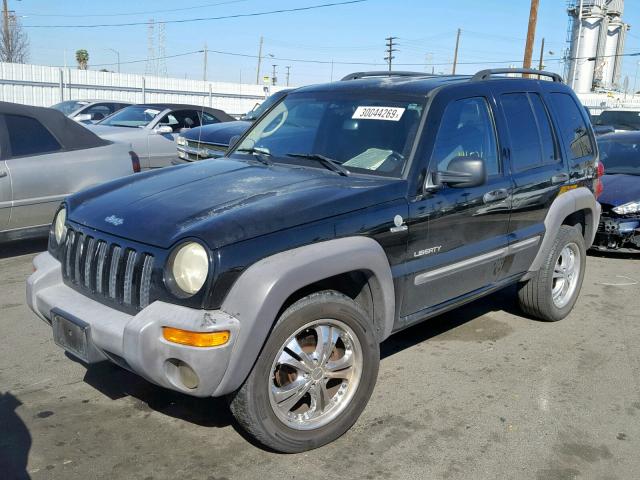 1J4GL48K24W217128 - 2004 JEEP LIBERTY SP BLACK photo 9