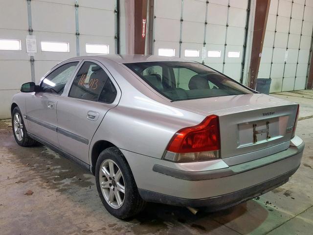 YV1RS61R312038128 - 2001 VOLVO S60 SILVER photo 3