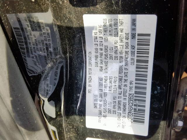 JM3TB3MA8A0238506 - 2010 MAZDA CX-9 BLACK photo 10