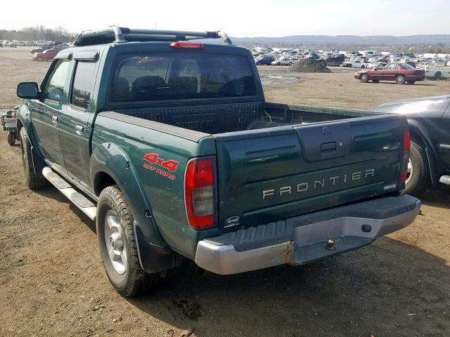 1N6ED27Y41C317956 - 2001 NISSAN FRONTIER C GREEN photo 3