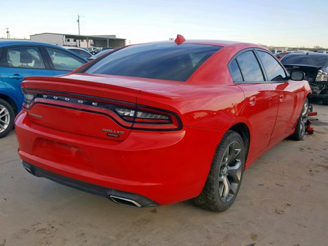 2C3CDXHG2GH188722 - 2016 DODGE CHARGER SX RED photo 4