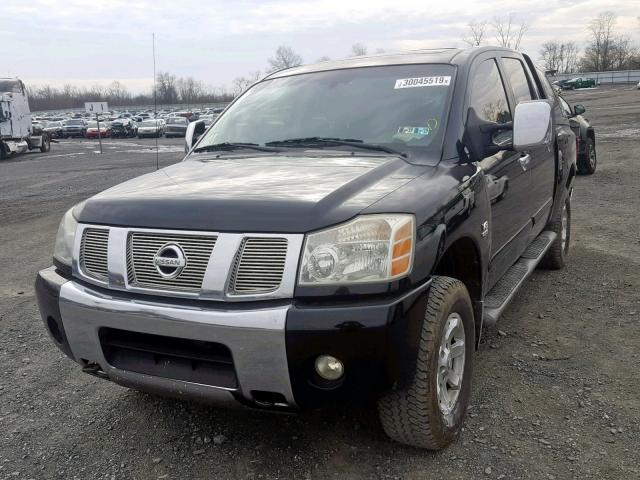 1N6AA07B54N517325 - 2004 NISSAN TITAN BLACK photo 2