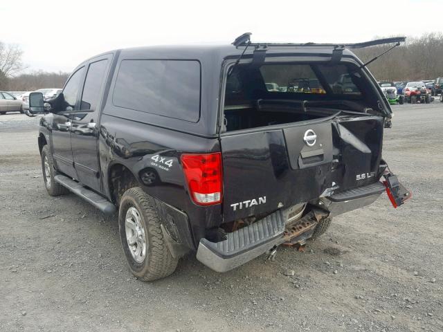 1N6AA07B54N517325 - 2004 NISSAN TITAN BLACK photo 3