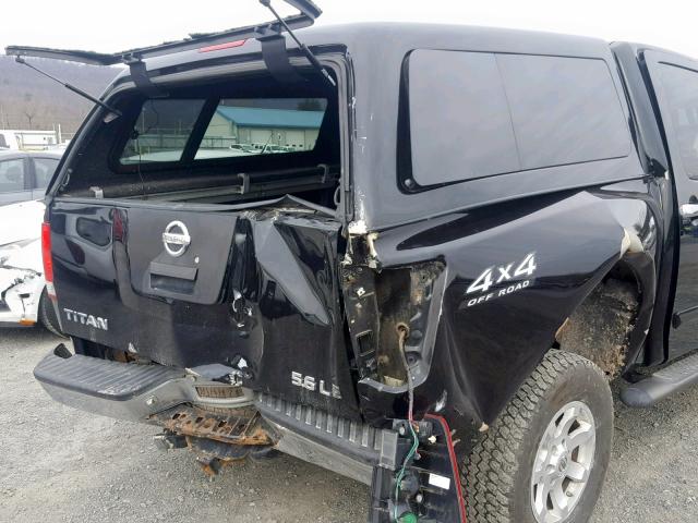 1N6AA07B54N517325 - 2004 NISSAN TITAN BLACK photo 9