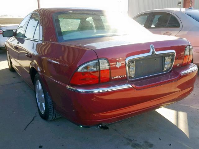 1LNHM86SX5Y612550 - 2005 LINCOLN LS RED photo 3