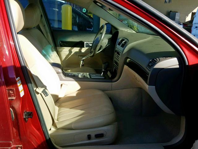 1LNHM86SX5Y612550 - 2005 LINCOLN LS RED photo 5