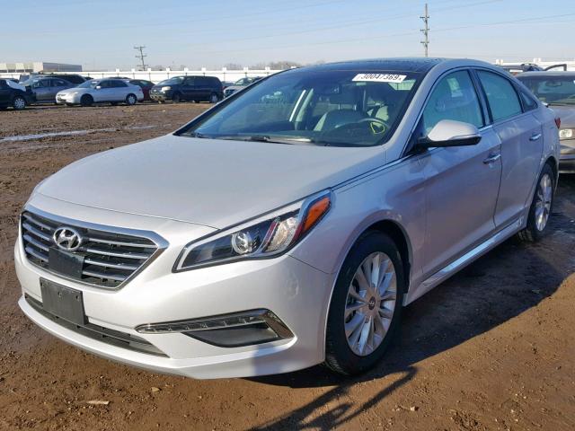 5NPE34AF2FH088620 - 2015 HYUNDAI SONATA SPO SILVER photo 2