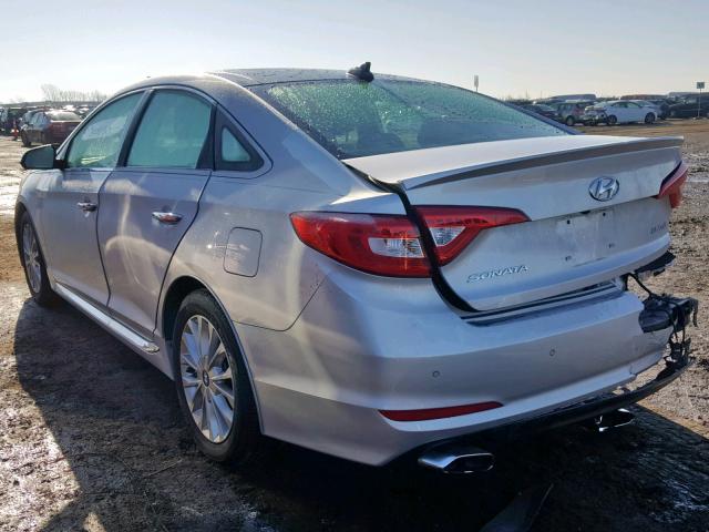 5NPE34AF2FH088620 - 2015 HYUNDAI SONATA SPO SILVER photo 3