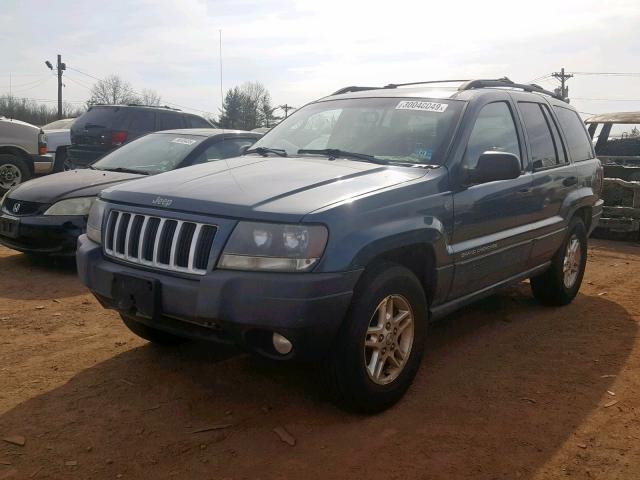 1J4GW48S34C300818 - 2004 JEEP GRAND CHER BLUE photo 2