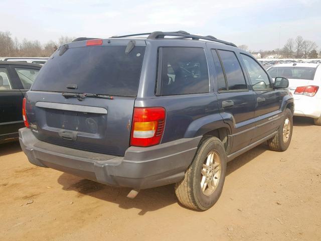 1J4GW48S34C300818 - 2004 JEEP GRAND CHER BLUE photo 4