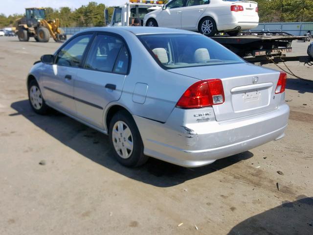 2HGES16374H603215 - 2004 HONDA CIVIC DX V SILVER photo 3