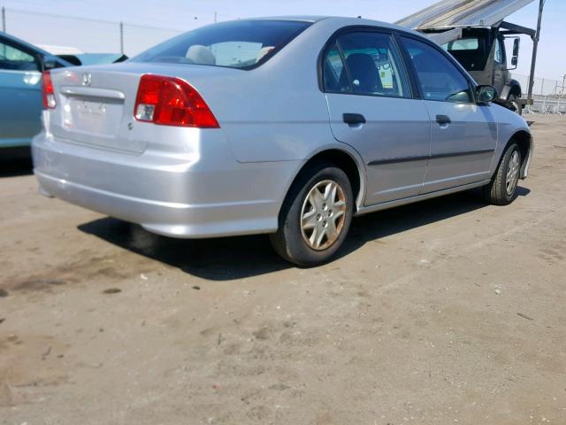 2HGES16374H603215 - 2004 HONDA CIVIC DX V SILVER photo 4